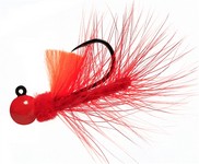 Aerojig Hackle Jig, 1/8 oz, #1 Hook, Red & Orange