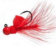 Aerojig Hackle Jig, 1/8 oz, #1 Hook, Red