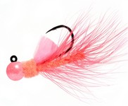 Aerojig Hackle Jig, 1/8 oz, #1 Hook, Peach & Pink