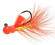 Aerojig Hackle Jig, 1/8 oz, #1 Hook, Orange & Chartreuse