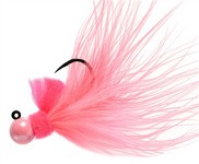 Aerojig Marabou Jig, 1/8 oz, #1 Hook, Cerise & Pink