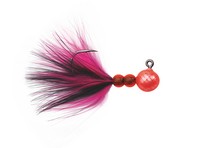 Marabou Jig 1/8 Fluo Red Silver
