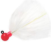 Fire Flies Marabou Flash Jig, 1/4 oz, 1/0 Hook, Pink & White with Red Micro