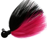  Fire Flies Marabou Flash Jig, 1/4 oz, 1/0 Hook, Black & Pink with Red Micro