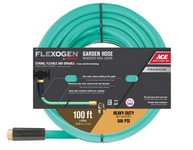 Ace Flexogen 5/8 in. D X 100 ft. L Heavy Duty Premium Grade Garden Hose Green