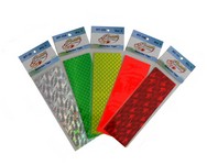 Brad's 3-pack Reflective Tape 2"Width 6" Length Green Prism