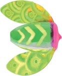 Worden's 3-Pack Spin-N-Glo #4 Metallic Lime Pink Tiger