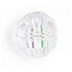 Bead 6mm Faceted Plast 30pk Cry