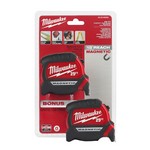 Milwaukee 25' x 1" Compact Magnetic Tape Measure 2 pk