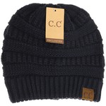 Ladies CC Knit Beanie - Black