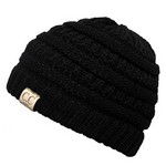 Kid's Knit CC Beanie - Black