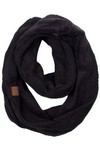 Ladies Fleece Lined CC Scarf - Black