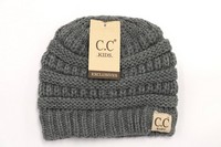 Infant CC Knit Beanie - Light Gray