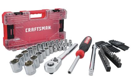 Craftsman 3/8 in. drive S Metric and SAE 6 Point Mechanic's Tool Set 63 pc