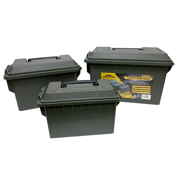 Focus on Tools 3-Piece Waterproof Ammo Can Set