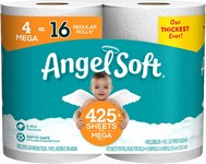 Angel Soft Toilet Paper 4 Rolls 429 sheet 45 ft.
