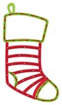 IG Design Green/Red Lit Stocking Silhouette Indoor Christmas Decor