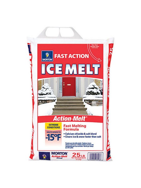 Morton Salt Action Melt Calcium Chloride/Salt Blend Pellet Ice Melt 25 lb