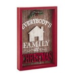 Hallmark Red/White Everybodys Family at Christmas Sign Tabletop Dr