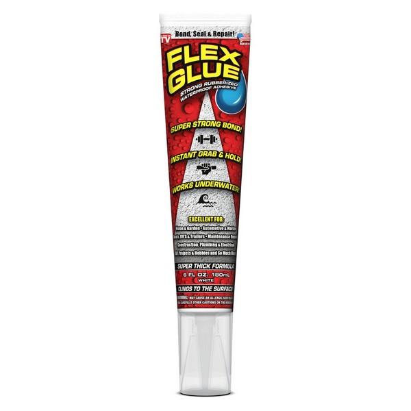 FLEX SEAL Family of Products FLEX GLUE White Rubberized Waterproof Adhesive 6 oz
