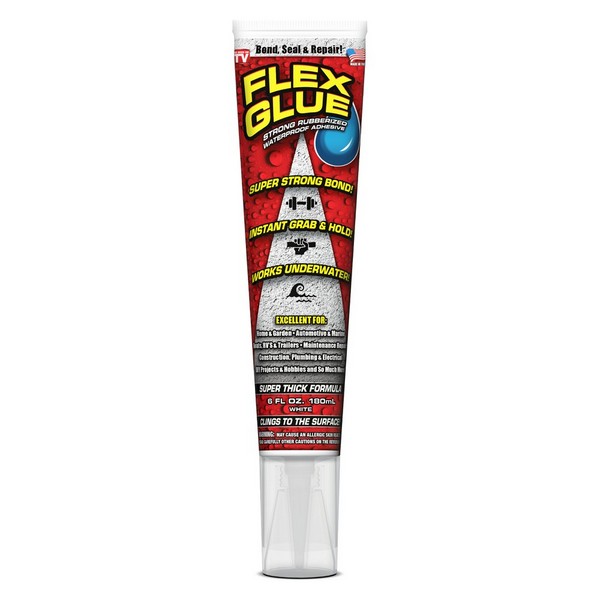 FLEX SEAL Family of Products FLEX GLUE White Rubberized Waterproof Adhesive 6 oz