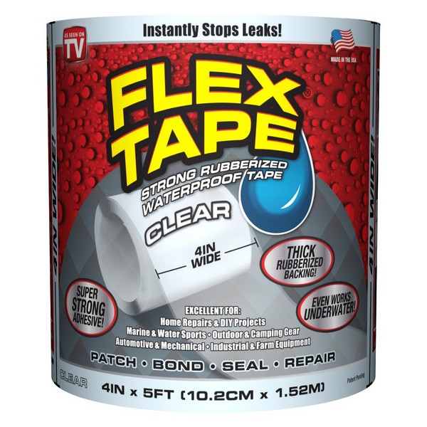 Flex Seal Family of Products Flex Tape 4 in. W X 5 ft. L Clear Waterproof