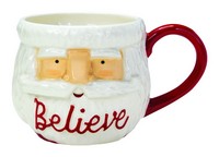 Hallmark Red/White Santa Believe Mug Christmas Decor