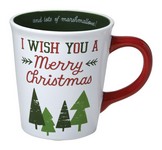 Hallmark Multicolored Wish You A Merry Christmas Mug Christmas Decor