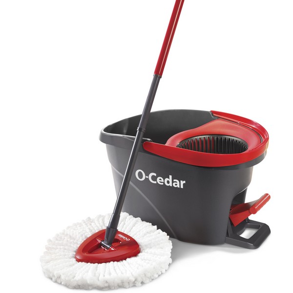 O-Cedar EasyWring 12 in. W Spin Spin Mop with Bucket