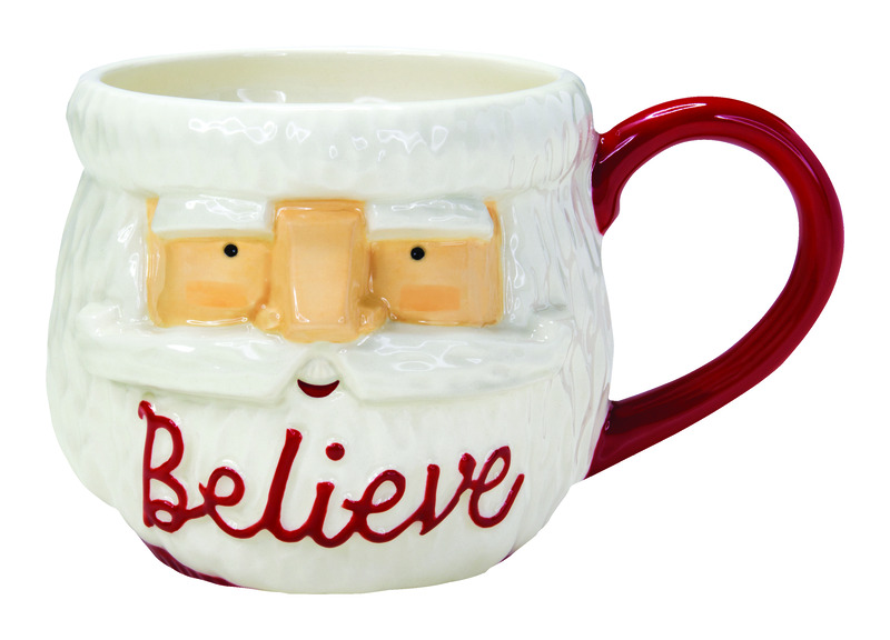 Hallmark Red/White Santa Believe Mug Christmas Decor