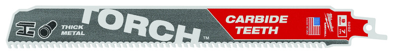 Milwaukee Torch 9 in. Carbide Thick Metal Reciprocating Saw Blade 7 TPI 1 pk