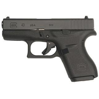 Glock G43-9mm Pistol, 3.39" Fixed Sights