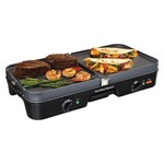 Hamilton Beach Black Plastic Nonstick Surface Griddle/Grill 180 sq in