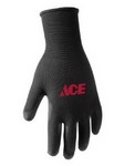 Ace Men's Indoor/Outdoor Coated Work Gloves Black M 1 pair