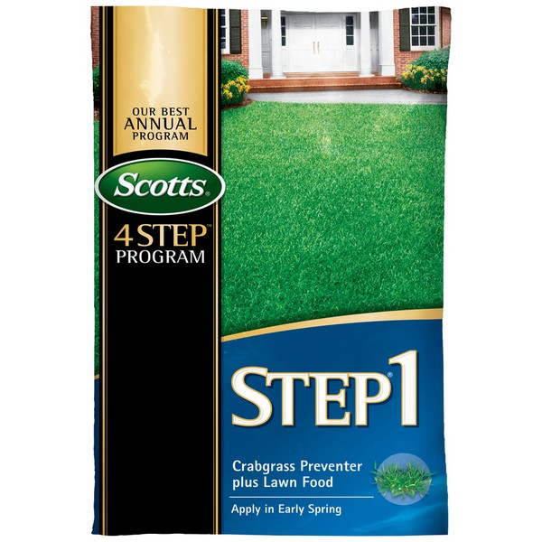 Scotts Step 1 Crabgrass Preventer 28-0-7 Annual Program Lawn Fertilizer For Multiple Grass Types 500