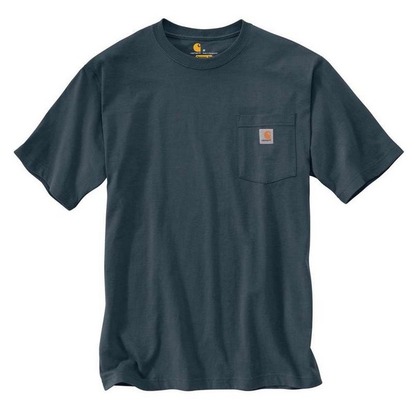 Men's Carhartt Pocket T Shirt Blue Stone