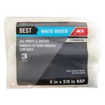 Ace Best Woven 9 in. W X 3/8 in. S Paint Roller Cover 3 pk