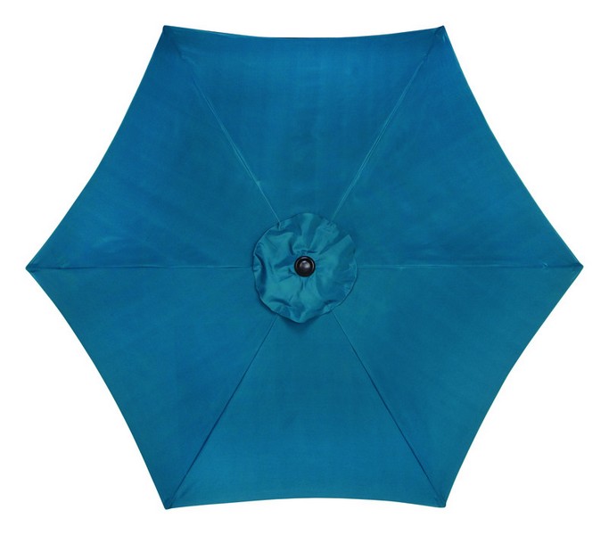 Living Accents 9 ft. Tiltable Ocean Blue Market Umbrella