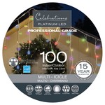 Celebrations Platinum LED Mini Multicolored 100 ct Icicle Christmas Lights 9.5 ft.