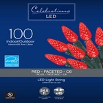 Celebrations LED C6 Red 100 ct String Christmas Lights 24.75 ft.