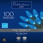 Celebrations LED C6 Blue 100 ct String Christmas Lights 24.75 ft.