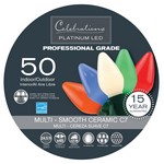 Celebrations Platinum LED C7 Multicolored 50 ct String Christmas Lights 24.5 ft.