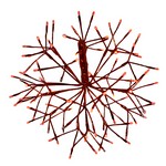 Celebrations Platinum LED Red 16 in. Shimmer Sphere Hanging Decor