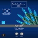 Celebrations LED Mini Blue 100 ct String Christmas Lights 24.75 ft.