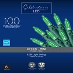 Celebrations LED Mini Green 100 ct String Christmas Lights 24.75 ft.