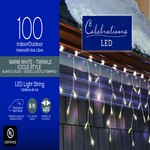 Celebrations LED Clear/Warm White 100 ct Icicle Christmas Lights 5.5 ft.