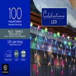 Celebrations LED Mini Multicolored 100 ct Icicle Christmas Lights 6 ft.