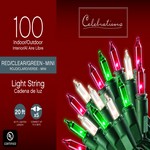 Celebrations Incandescent Mini Multicolored 100 ct String Christmas Lights 20.625 ft.