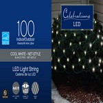 Celebrations LED Mini Cool White 100 ct Net Christmas Lights 6 ft.