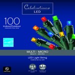 Celebrations LED Micro/5mm Multicolored 100 ct String Christmas Lights 24.75 ft.